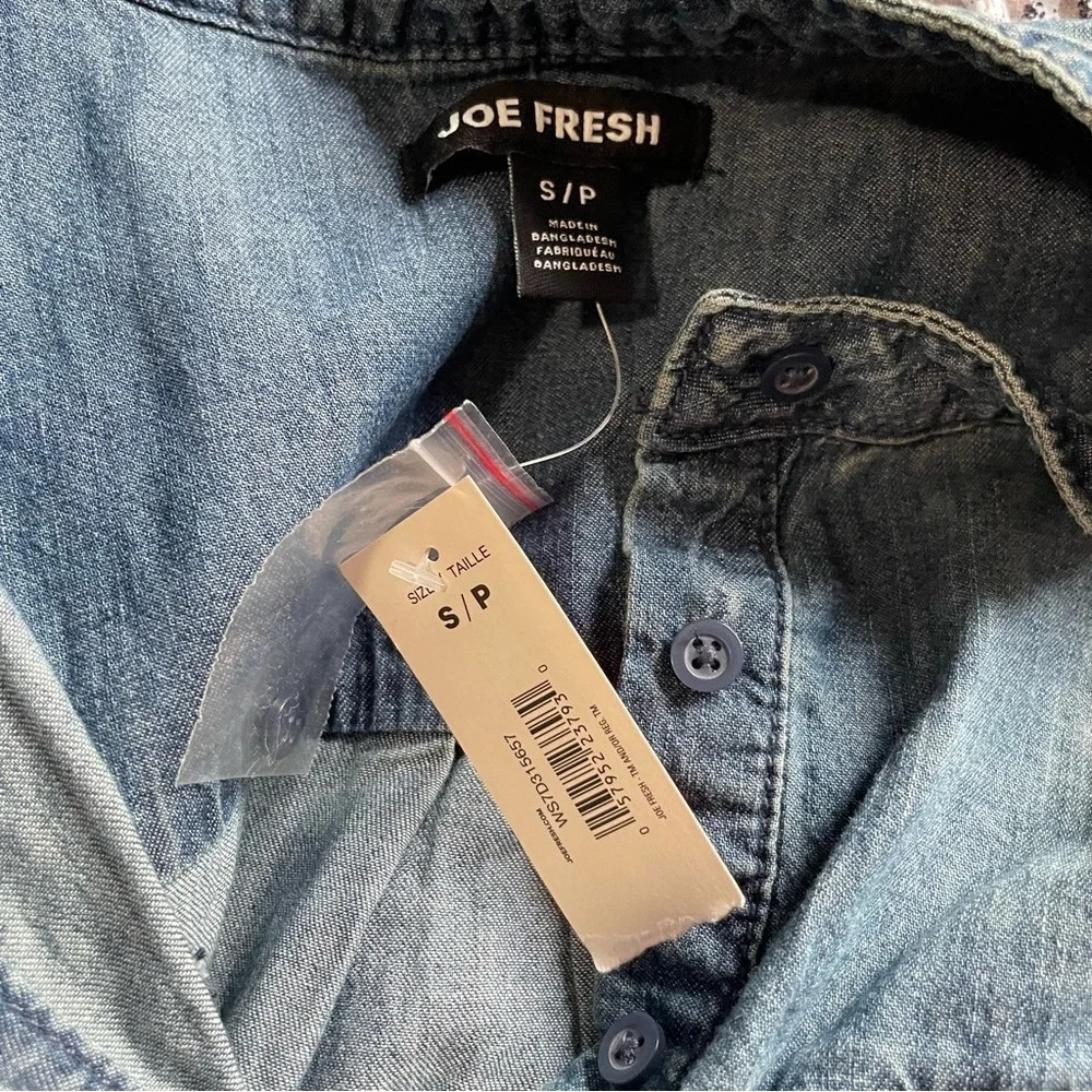 ✨ Joe Fresh Blue Jeans Shirt  Dress! Woman’s Size Small ✨ - Picture 10 of 10